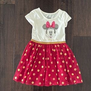 Adorable Disney Minnie Mouse Polka Dot Red Dress with tutu